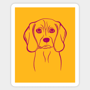 Beagle (Marigold and Burgundy) Sticker